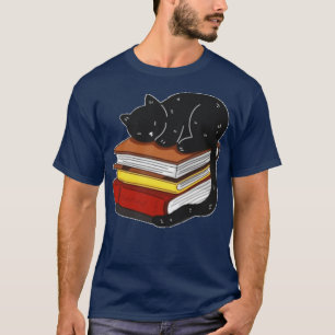 Black Cat On Magic Books T-Shirt