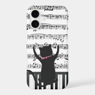 Black Cat On Piano Keys