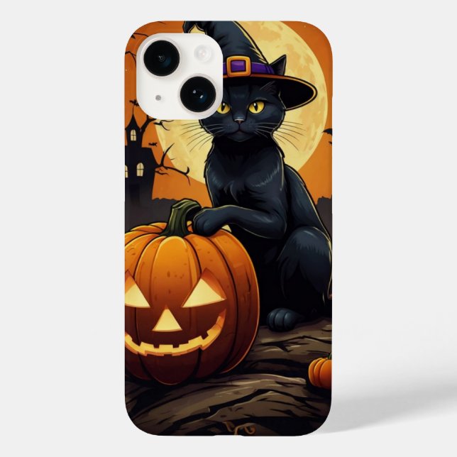 Black Cat on Pumpkin Case-Mate iPhone Case (Back)