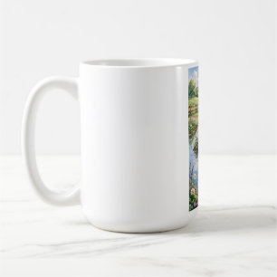 Black Cat on the Puddle Coffee Mug