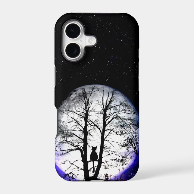 black cat on tree (Back)