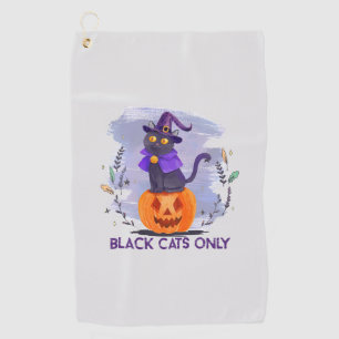 Black Cat Only Golf Towel