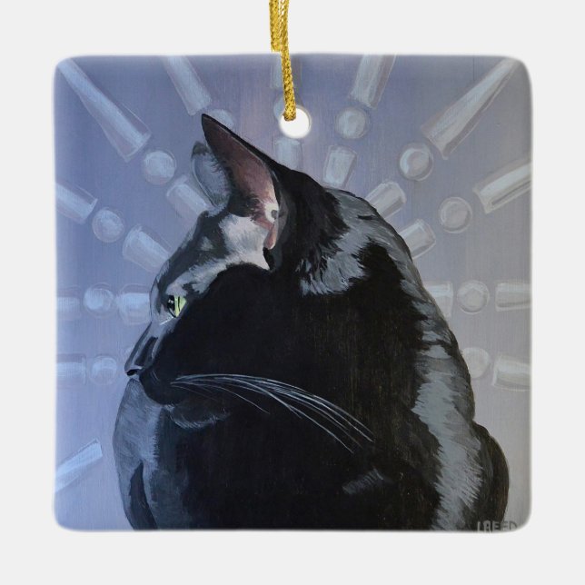 Black Cat Ornament (Front)