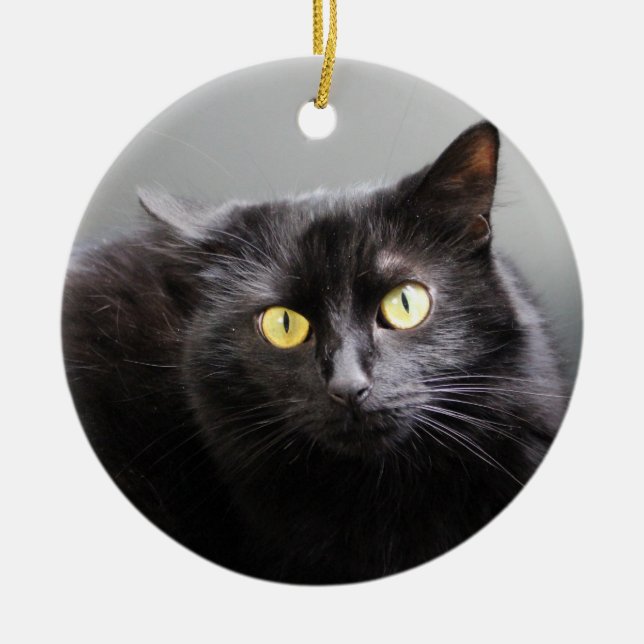 Black Cat Ornament (Front)
