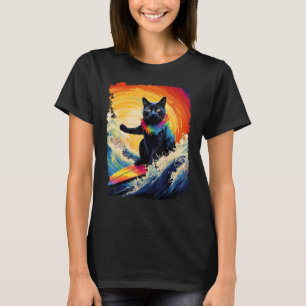 Black Cat Paddle Board T-Shirt