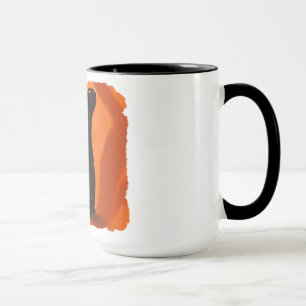 Black cat painting, mug