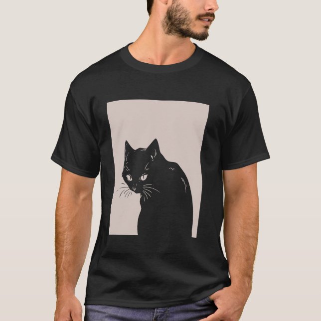 Black Cat Pastel Goth T-Shirt (Front)