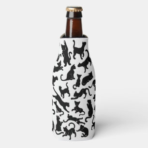 Black Cat Pattern Bottle Cooler