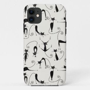 black cat pattern Case-Mate iPhone case