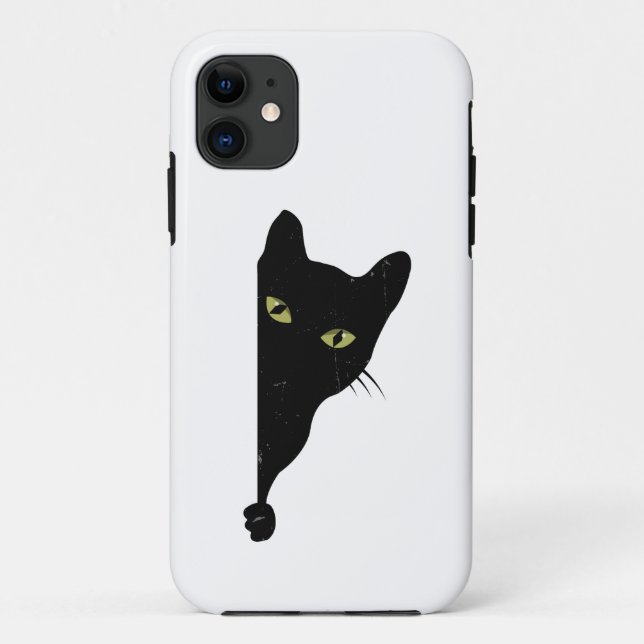 Black Cat Peeking  Case-Mate iPhone Case (Back)