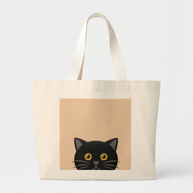 BLACK CAT PEEKING HANDBAGS TOTES (Front)