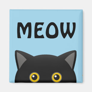 BLACK CAT PEEKING MAGNETS