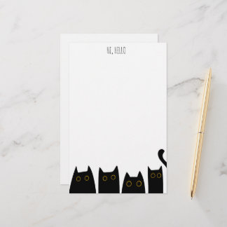 Black Cat Personal Stationery Kids Note paper