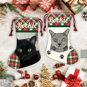 Black Cat Personalised Christmas Stocking