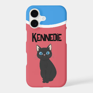 Black Cat Personalised Pink Blue White