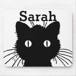 Black Cat Personnalised Mouse Pad