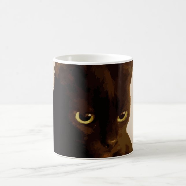  Black Cat pet boho style  Coffee Mug (Center)