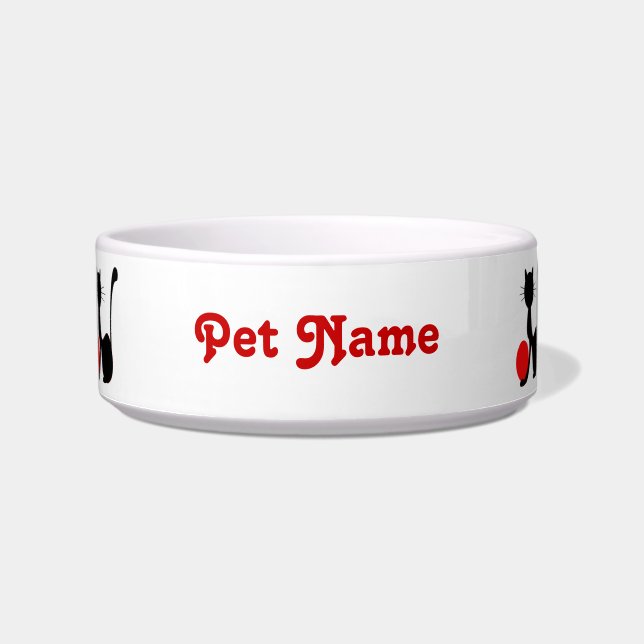 Black Cat Pet Bowl (Front)