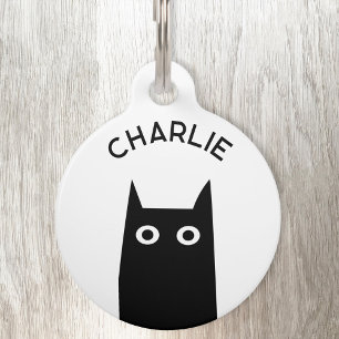 Black Cat Pet Tag