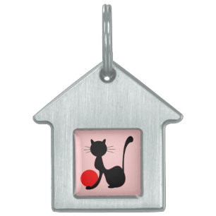 Black Cat  Pet Tag