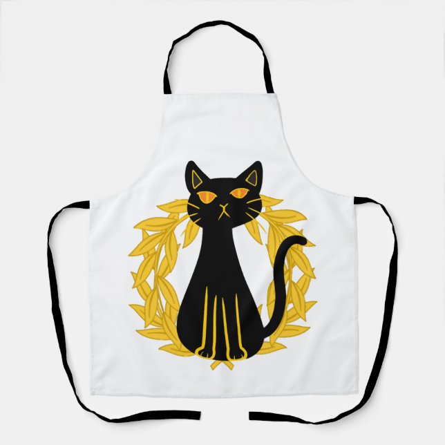 Black Cat Pets Horror Halloween Kids Apron (Front)