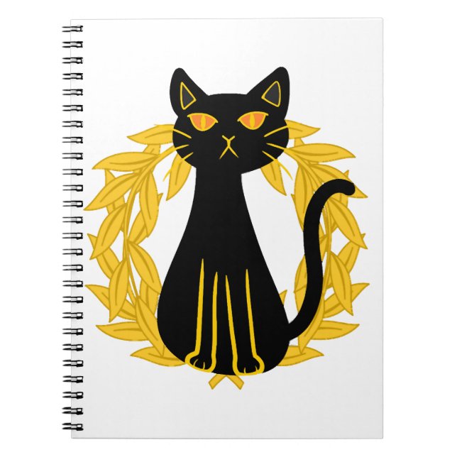Black Cat Pets Horror Halloween Kids Notebook (Front)