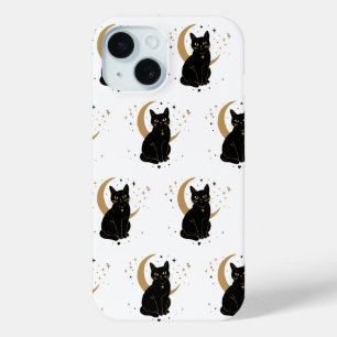 Black cat phone case