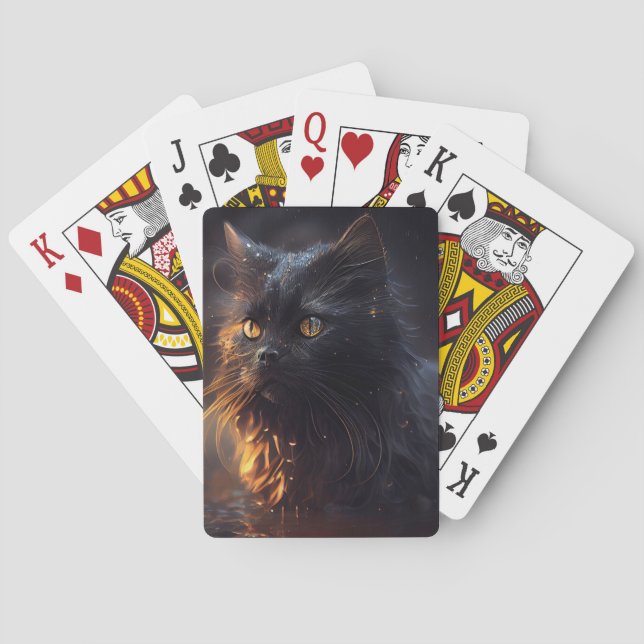 Black Cat Play Cards (Back)