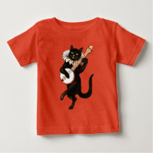 Black Cat Playing Banjo