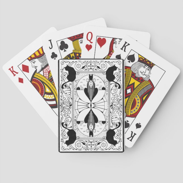 Black Cat Playing Cards (Back)