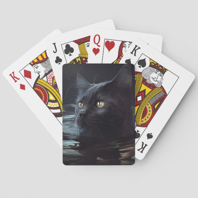 Black Cat Playing Cards (Back)