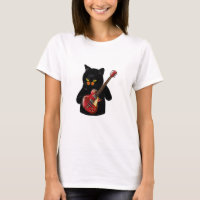 Black Cat Playing Guitar, Black Cat lover
