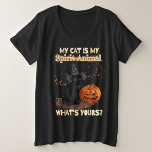Black Cat Plus Size T-Shirt