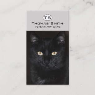 Black Cat Portrait Business Card