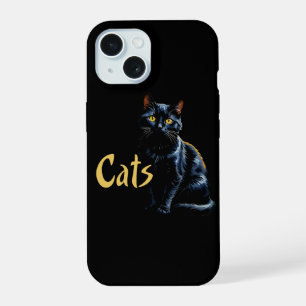  Black Cat Portrait iPhone 15 Case