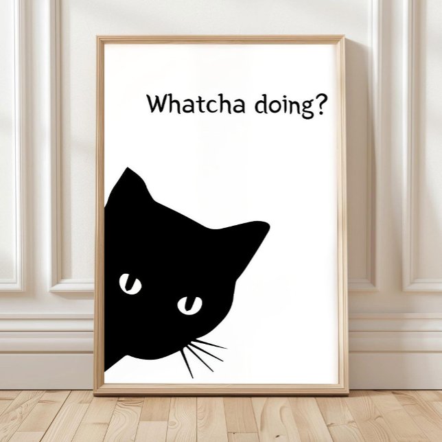 Black Cat Poster, Funny Posters, Funny Wall Decor, Poster (Creator Uploaded)