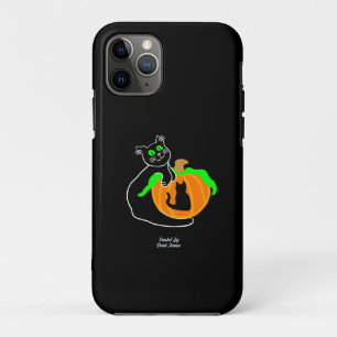 Black Cat Pumpkin Apple iPhone 11 Pro Case
