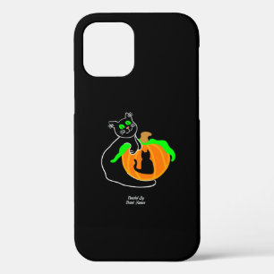 Black Cat Pumpkin Apple iPhone 12 Pro Case