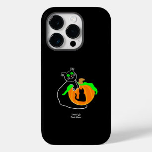 Black Cat Pumpkin Apple iPhone 14 Pro Case