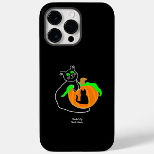 Black Cat Pumpkin Apple iPhone 14 Pro Max Case