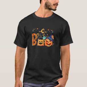 Black Cat Pumpkin Boo Halloween Costume Bat Jack O T-Shirt