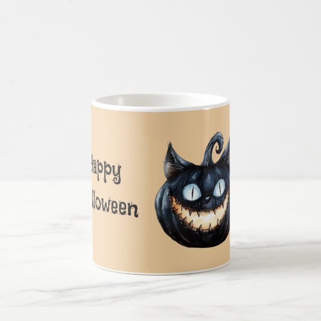 Black Cat Pumpkin Coffee Mug (Center)