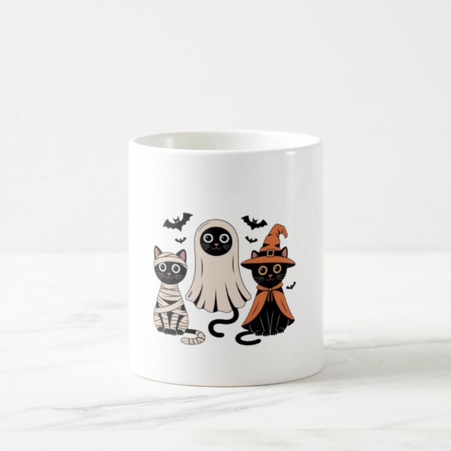 Black Cat Pumpkin Coffee Mug (Center)