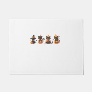 Black Cat Pumpkin Doormat