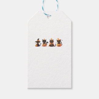Black Cat Pumpkin Gift Tags