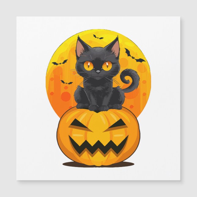 Black Cat Pumpkin Halloween Costume  (Front)