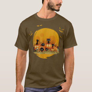Black Cat Pumpkin Happy Halloween T  Halloween Gif T-Shirt