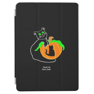 Black Cat Pumpkin iPad Cover