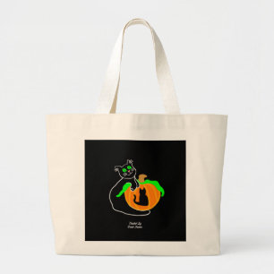Black Cat Pumpkin Jumbo Tote Bag