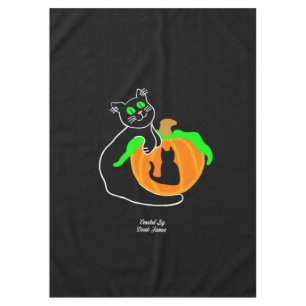 Black Cat Pumpkin Tablecloth